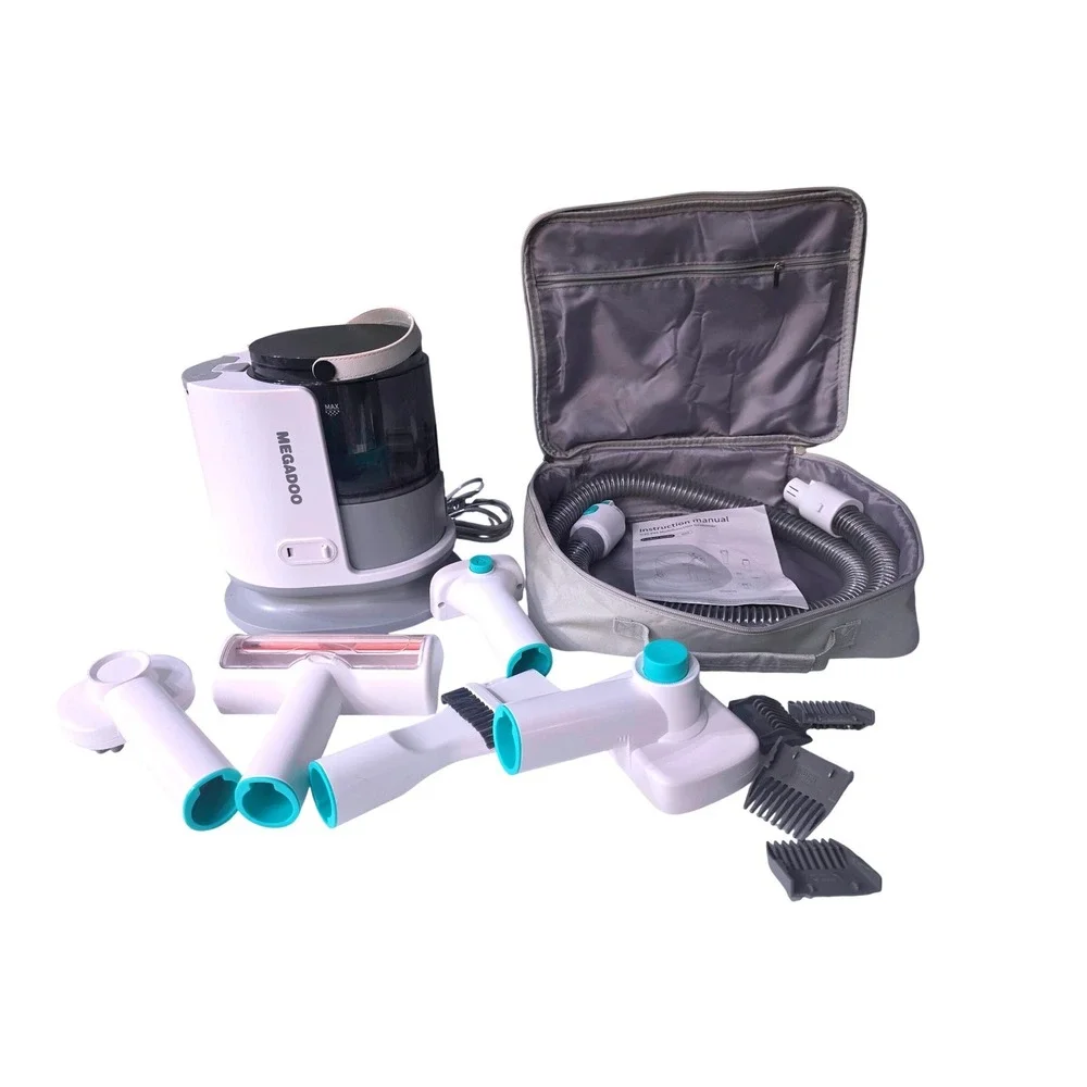 MEGADOO‎ G20 Pet Grooming Vacuum Kit 300W Multifunction Deshedding Tool White